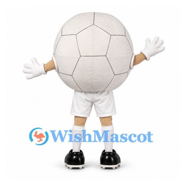Soccer Ball Mascot Costume in White with Matching Shorts