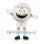 Soccer Ball Mascot Costume in White with Matching Shorts