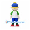 Boy Mascot Costume with Blue Cap and Green Sleeves