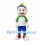 Boy Mascot Costume with Blue Cap and Green Sleeves