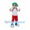 Schoolboy Mascot Costume with Green Cap and Red Backpack