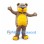 Bear Mascot Costume in Gray Brown with Yellow Belly and Paws