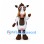 Cow Mascot Costume in Brown and White with Large Eyes