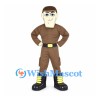 Man Mascot Costume with Brown Uniform and Black Boots