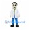Doctor Mascot Costume with White Coat and Blue Trousers
