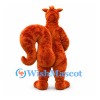 Squirrel Mascot Costume in Orange with Large Curled Tail