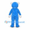 Bear Mascot Costume in Blue with White Bib and Paws