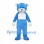 Bear Mascot Costume in Blue with White Bib and Paws