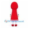 Girl Mascot Costume with Red Hood and Dress