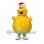 Yellow Monster Mascot Costume with Santa Hat