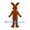 Rabbit Mascot Costume in Brown with Cream Muzzle