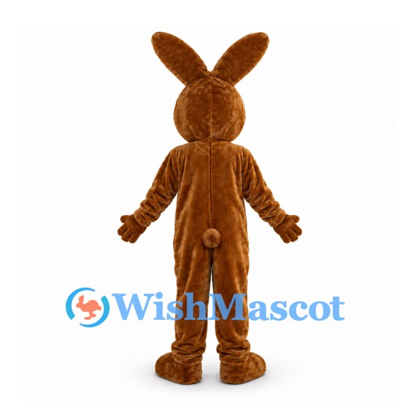 Rabbit Mascot Costume in Brown with Cream Muzzle