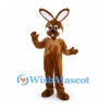 Rabbit Mascot Costume in Brown with Cream Muzzle
