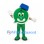 Speech Bubble Mascot Costume in Green with Blue Cap