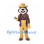 Beaver Mascot Costume with Yellow Hat and Overalls