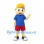 Boy Mascot Costume with Yellow Cap and Red Shorts